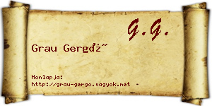 Grau Gergő névjegykártya